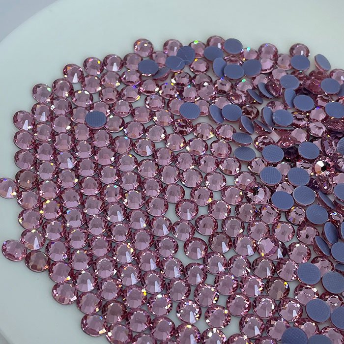 2058 claro rosa hot fix libre de plomo piedras de ricino venta directa de fábrica
