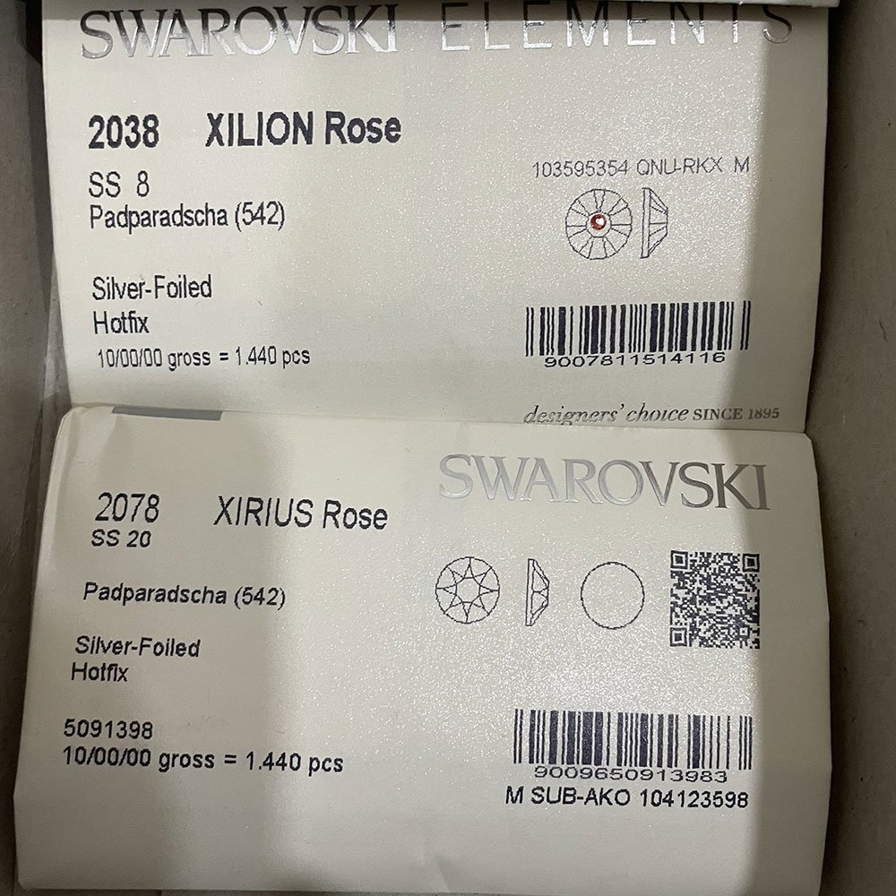 Swarovski cristales plano trasero