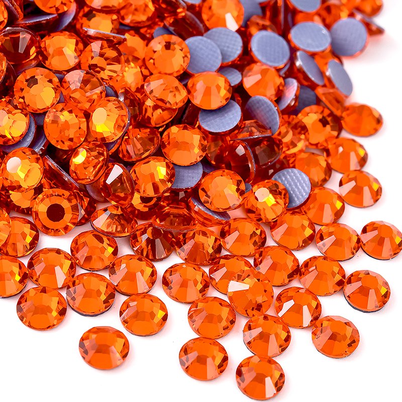 Pedrería hotfix Naranja SS16 — la energía vibrante del fuego para Carnaval y moda tropical